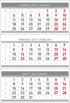 Календарные блоки трио БРАЙТ  2027 серебро мелованная бумага. Формат 297*145 мм
